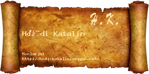Hódi Katalin névjegykártya