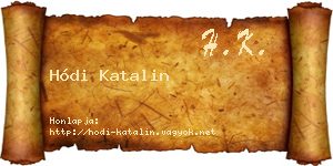Hódi Katalin névjegykártya