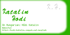 katalin hodi business card